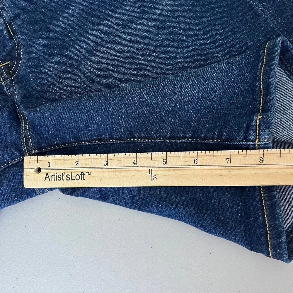 Gap 5 Inch Girlfriend Short Mid Rise Dark Wash Denim Jeans 28 6 Tall 570611-00-1